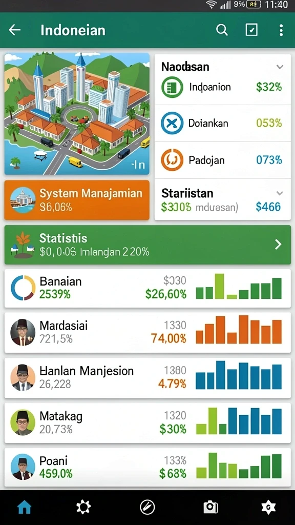 migaspin - Grafis yang cerah dan menarik perhatian.